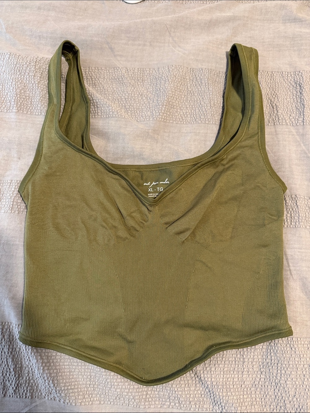 Urban Outfitters Olive Green Seamless Scoop Brami